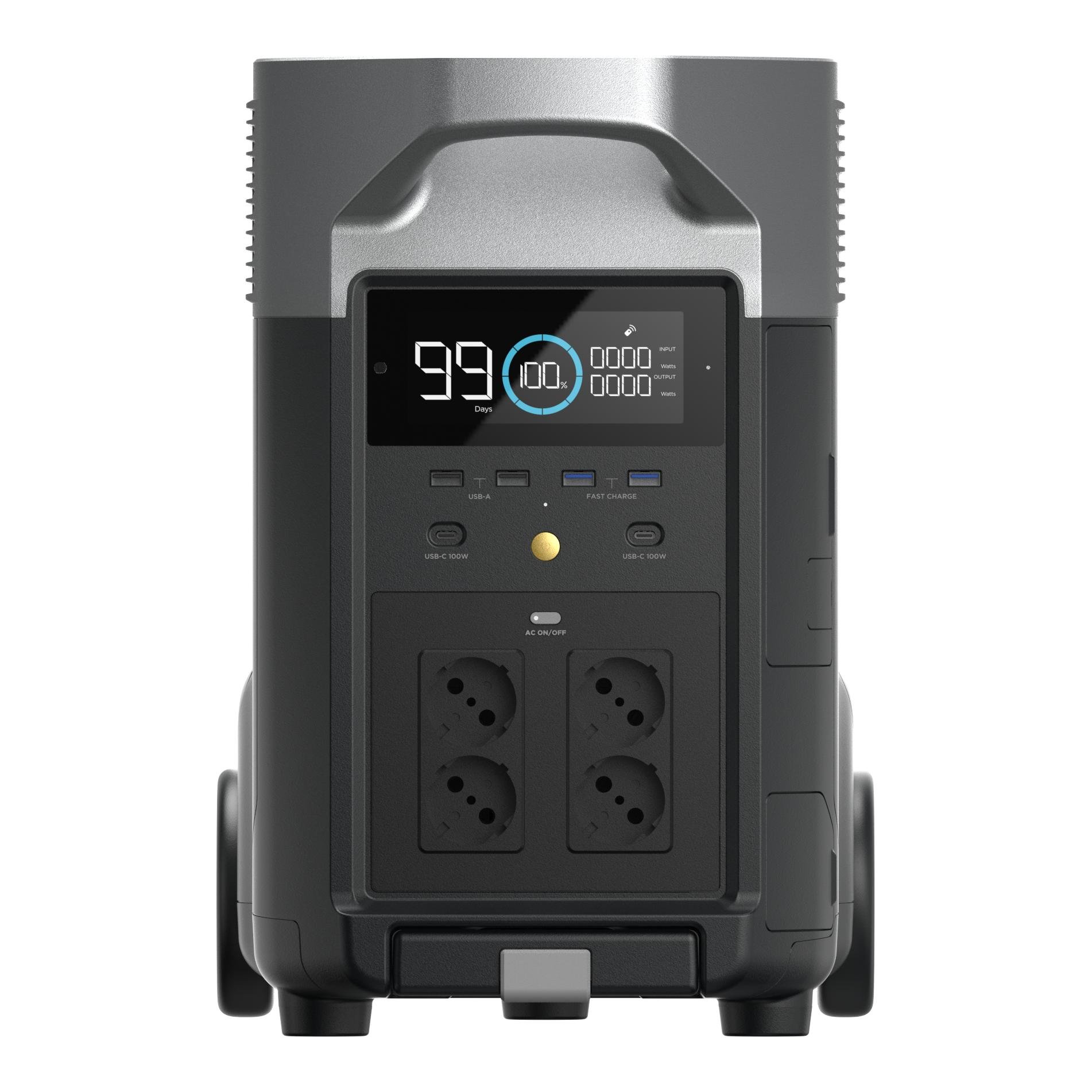 Ecoflow DELTA Pro Powerstation, Tragbarer Akku für Zuhause