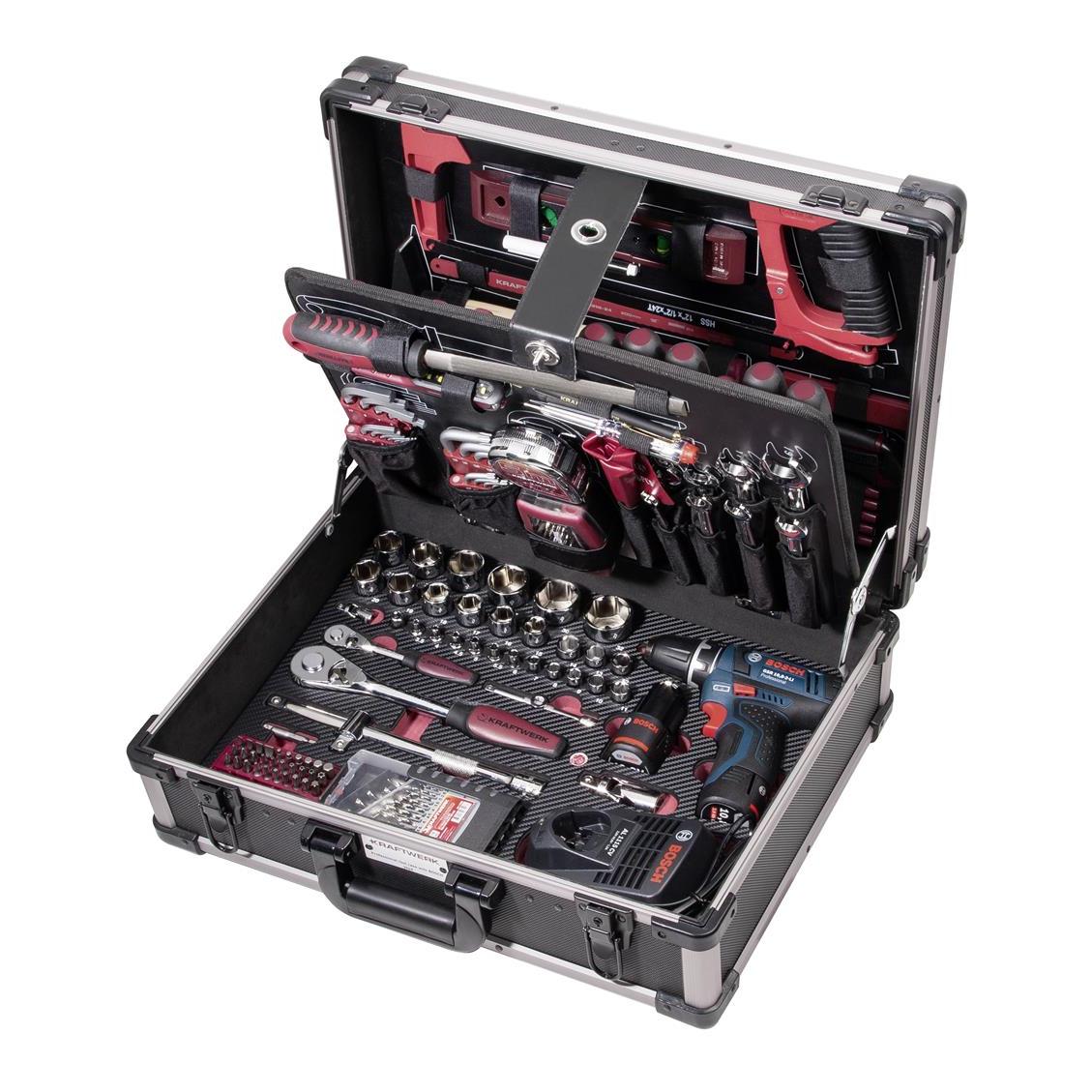 Kraftwerk Profi-Alu-Werkzeugkoffer - 264-tlg. - Schwarz -