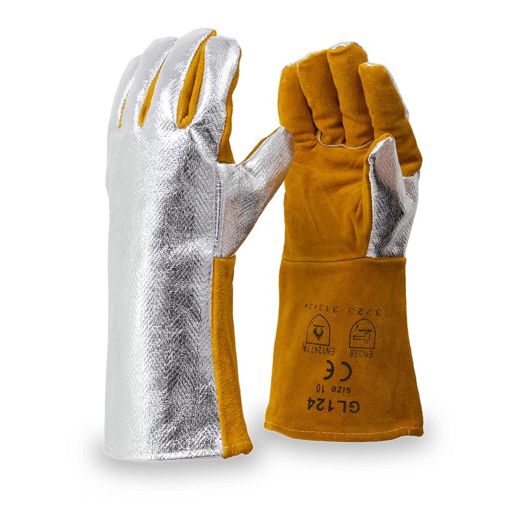 Rhinoweld Schweisserhandschuhe ALU - Silber-Gelb -