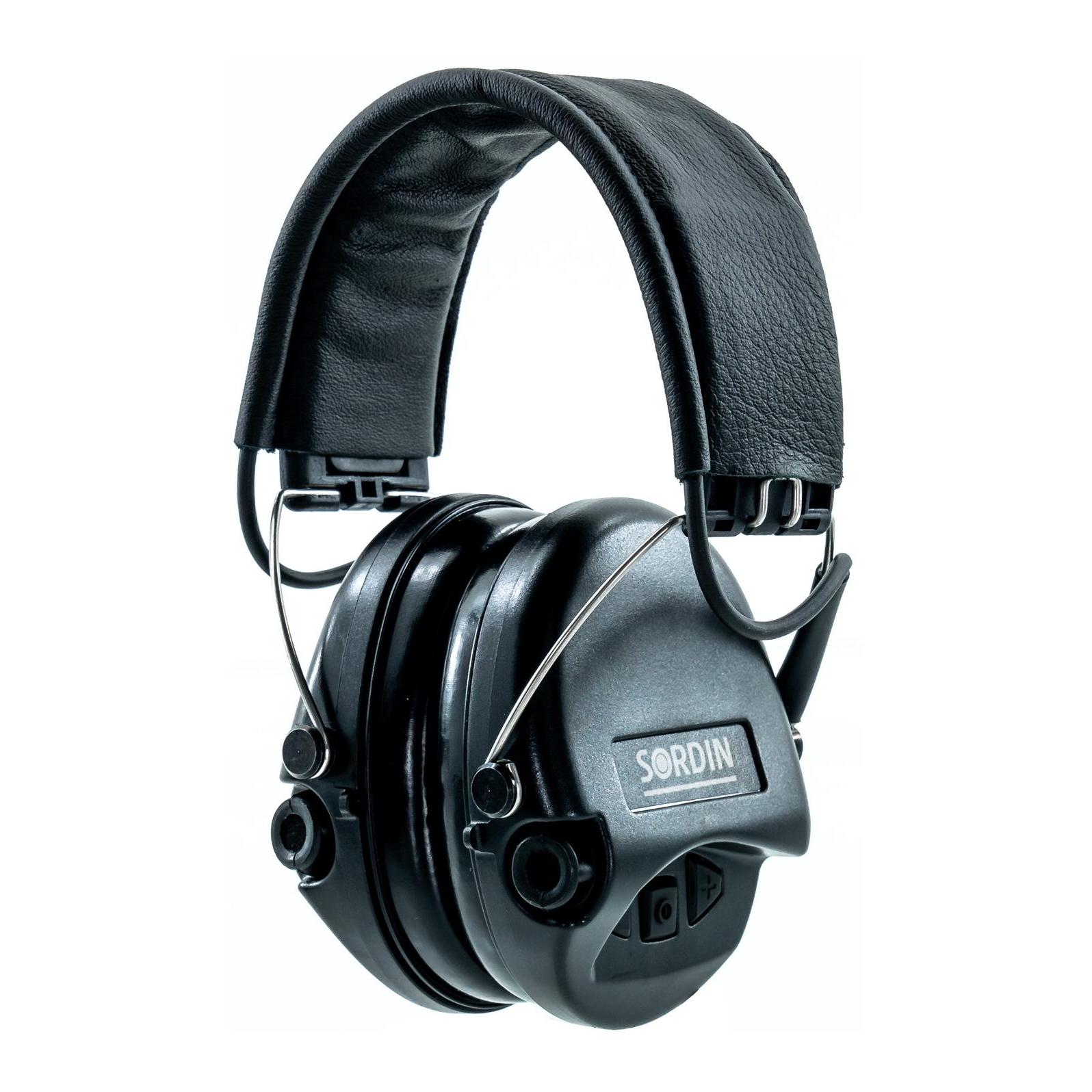 Sordin Supreme Pro X mit Lederband und Schaumkissen - Schwarze Cups