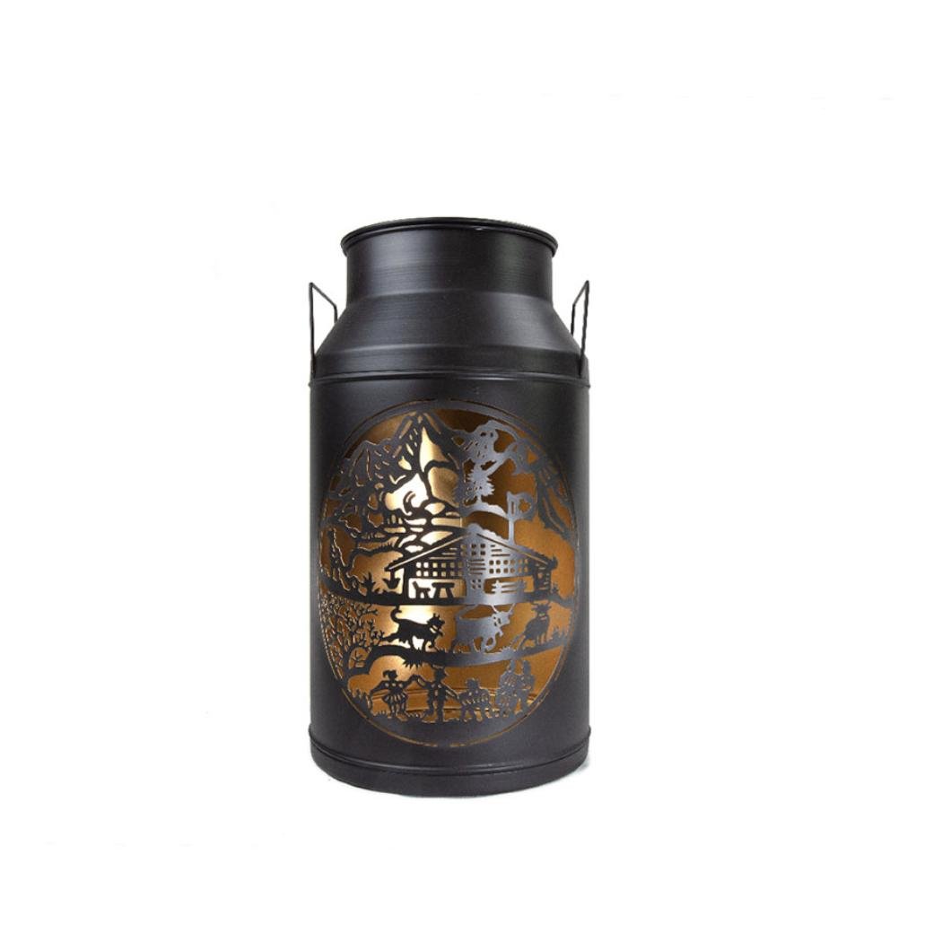 JoyLine Milchkannen Laterne «Le Chalet» Mini - Schwarz -