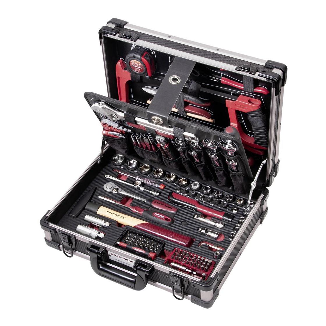Kraftwerk Profi-Alu-Werkzeugkoffer - 151-tlg. - Braun -