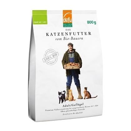 defu Trockenfutter Adult Bio Geflügel - für die Katze - Natural -
