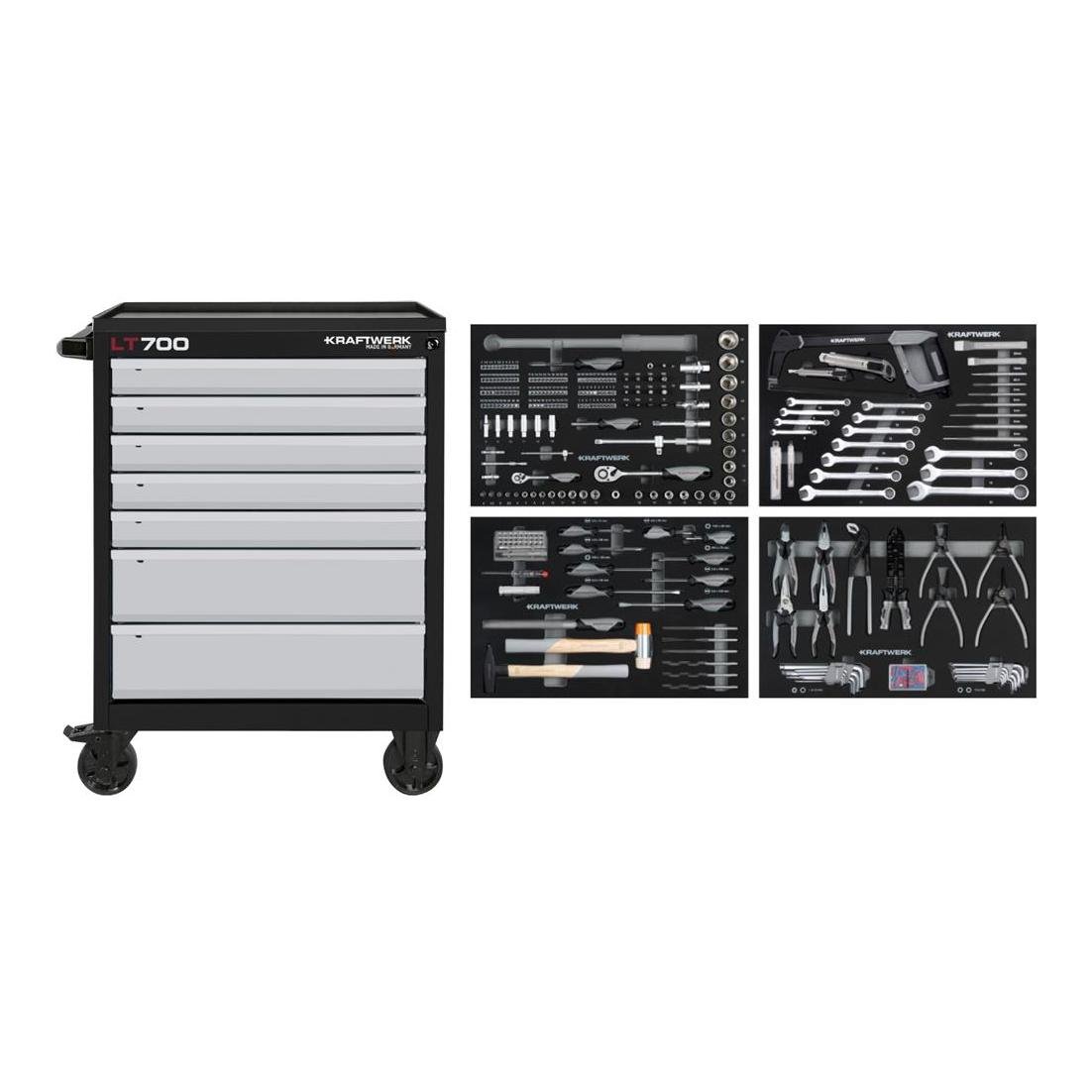 Kraftwerk LT LINE Werkstattwagen LT 700 - 337-tlg. - Schwarz -