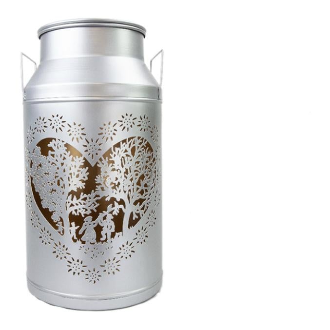 JoyLine Milchkannen Laterne «Les Amoureux» Mini - Silber -