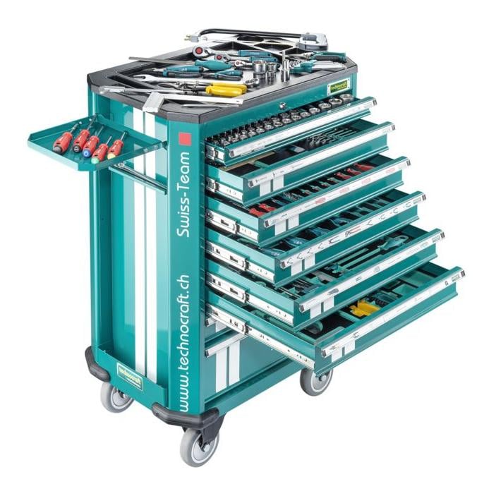 technocraft Werkstattwagen Swiss Team 297 - Grün/Grau -