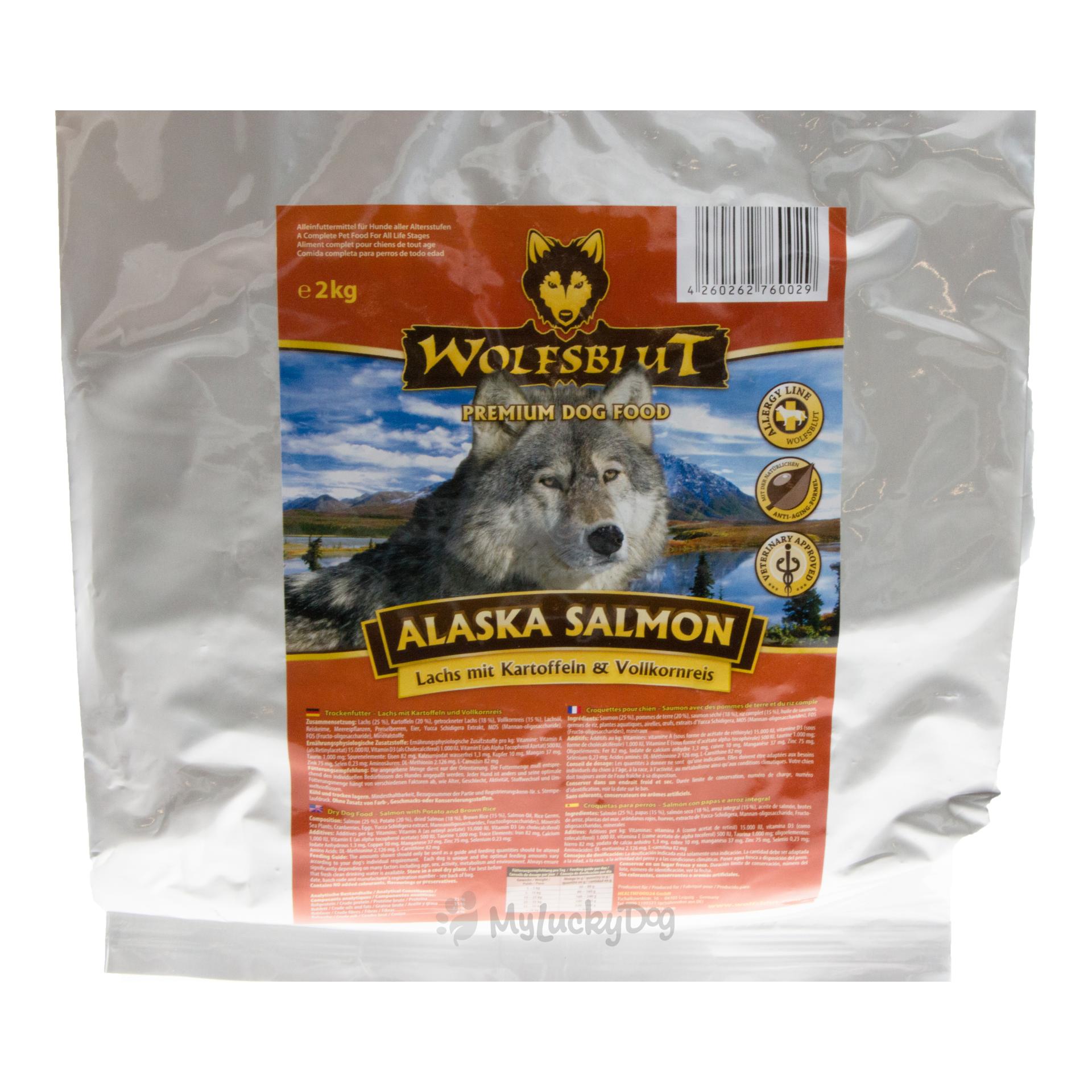 Wolfsblut Trockenfutter für Hunde Alaska Salmon ADULT Lachs & Kartoffel - Natur -
