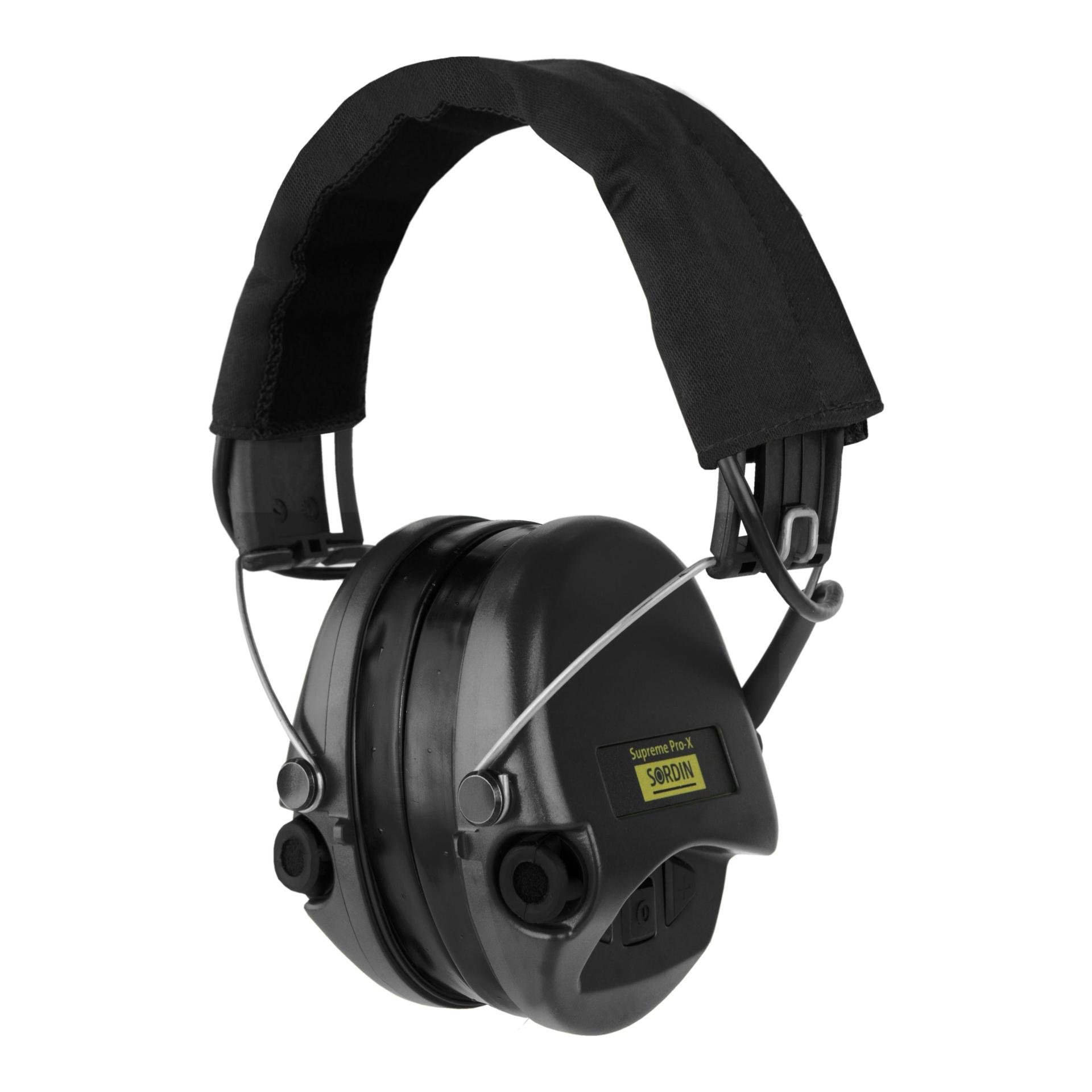 Sordin Supreme Pro X mit schwarzem Kopfband und Gelkissen - Schwarze Cups