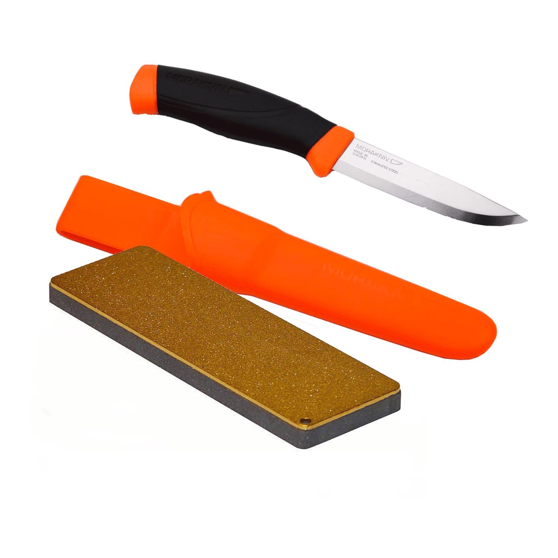 Hauptner Jagd Companion Messer & Schleifstein Set - Orange -