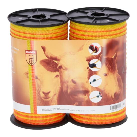 Mainer Weidezaunband Doppelpack - Gelb/Orange -