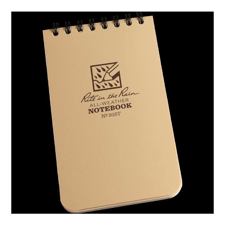Rite in the Rain 3 X 5 Allwetter Notizbuch 935T - Tan - Beige / Nude -
