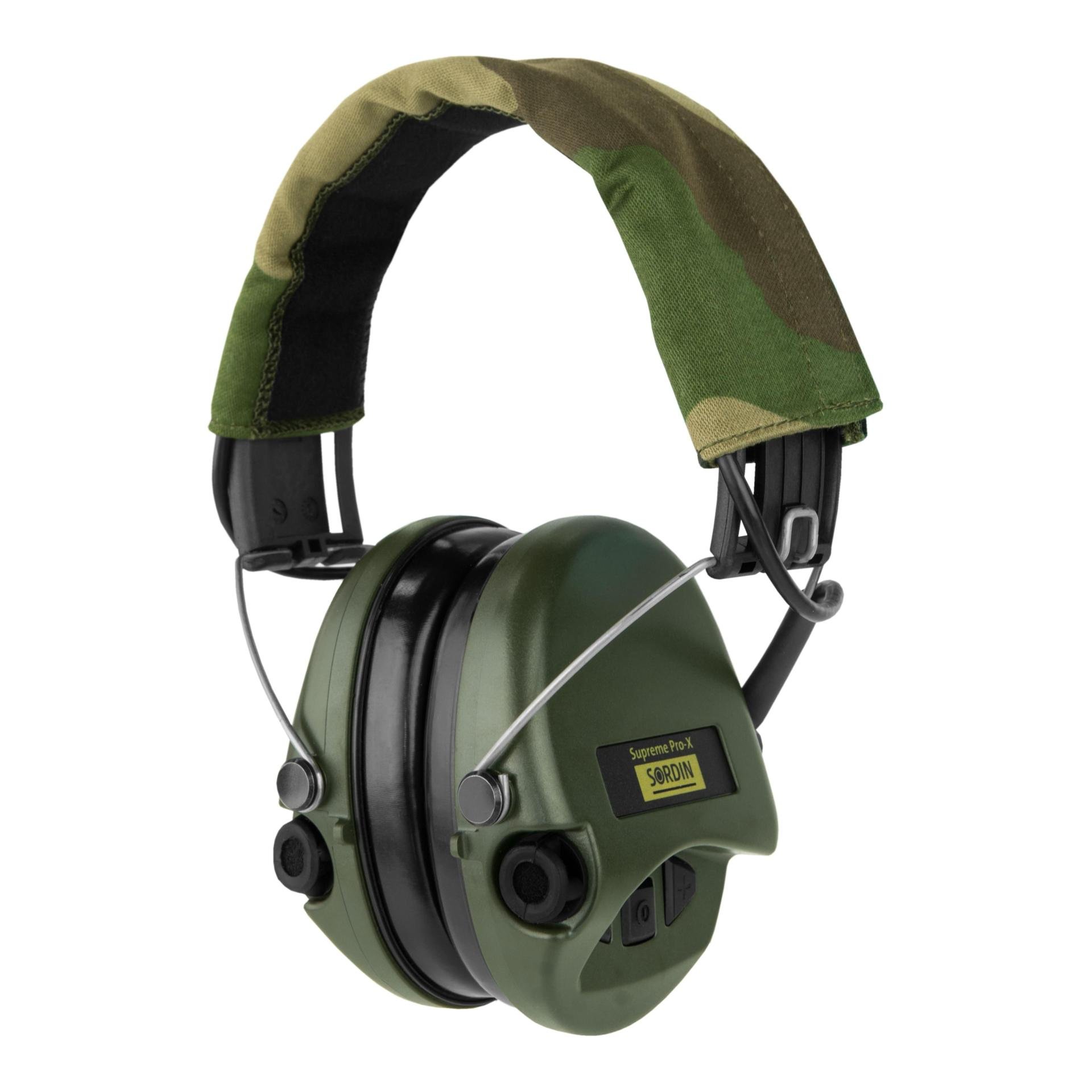 Sordin Supreme Pro X mit Camo Kopfband und Schaumkissen - Grüne Cups