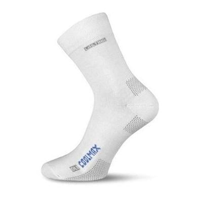Lasting OLI Coolmax® Trekking-Socke Unisex halbhoch - weiss