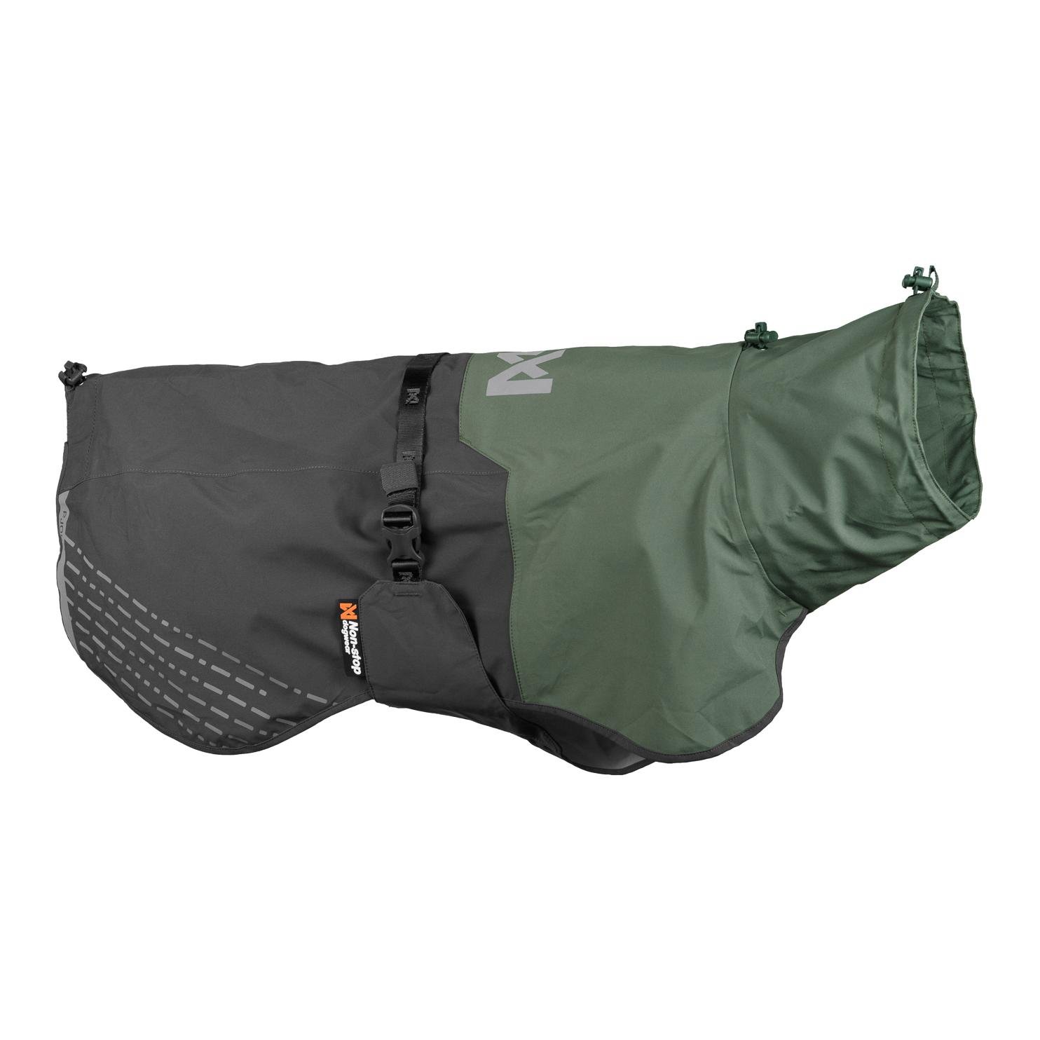 Non-stop Dogwear Fjord Raincoat - grey/ green - Grey/Green -