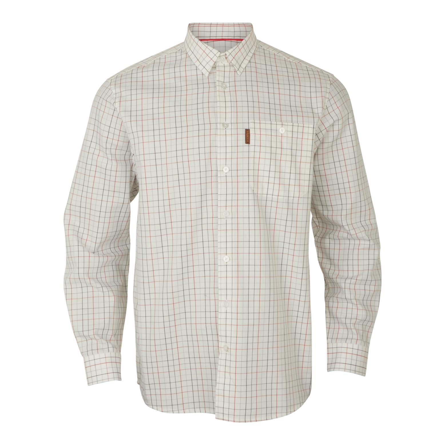 Härkila Herren Allerston Hemd - Rot/Weiss -