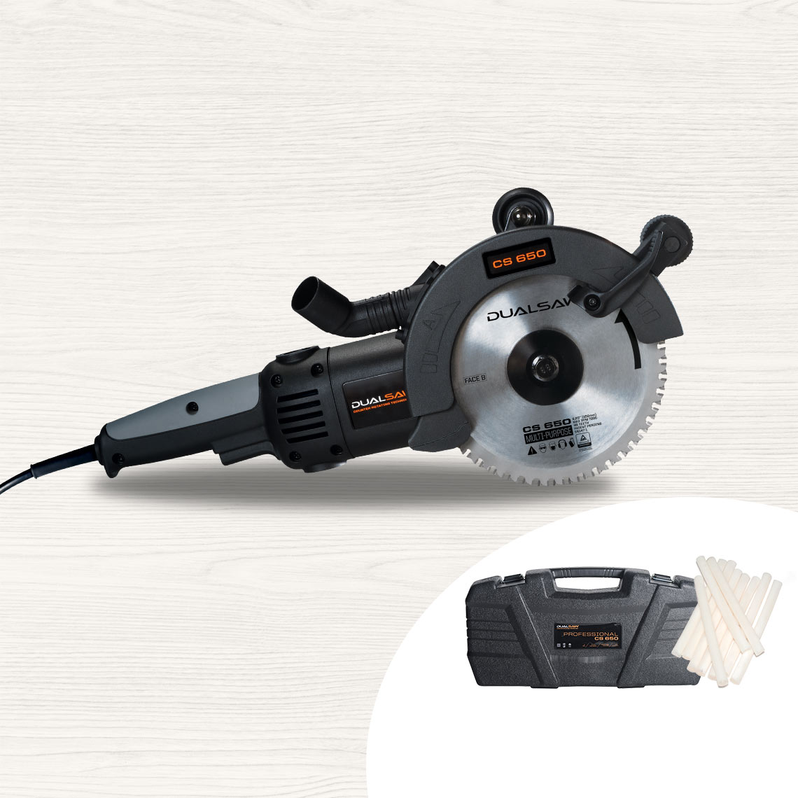 Dual Saw CS650 1500W Doppelblattsäge inkl. Zubehör GRATIS