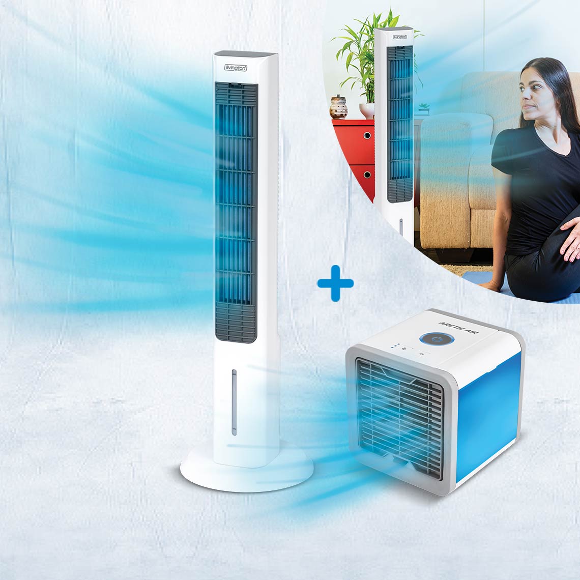 Livington ChillTower Luftkühler + Livington Arctic Air GRATIS