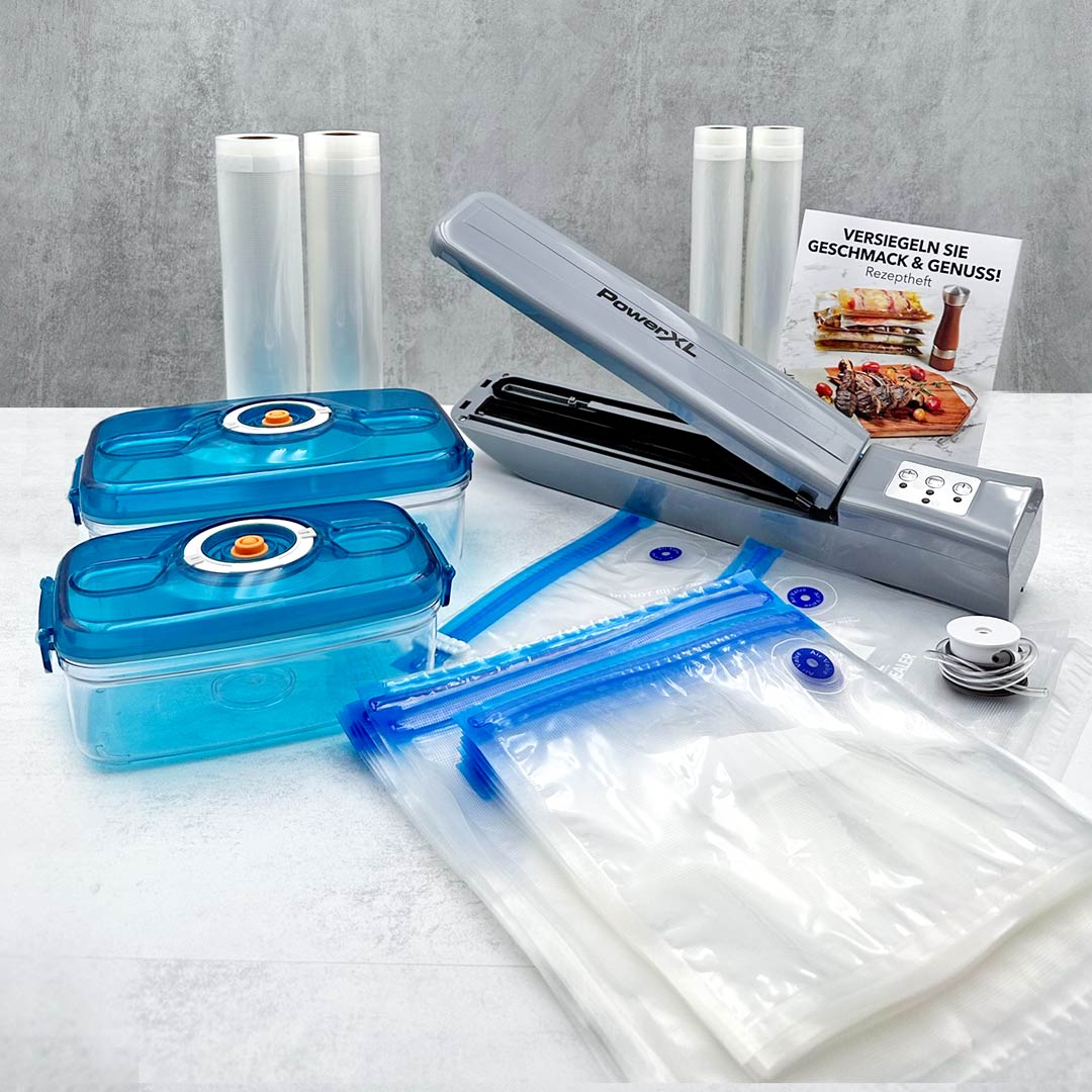 PowerXL Duo NutriSealer Vakuumiergerät Mega-Spar-Set