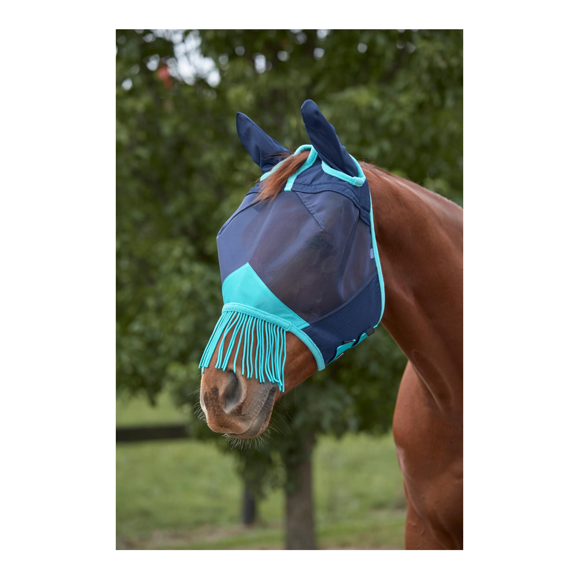 Weatherbeeta Fliegenmaske Deluxe Fine Mesh mit Ohren und Fransen Grösse: Mini Shetty