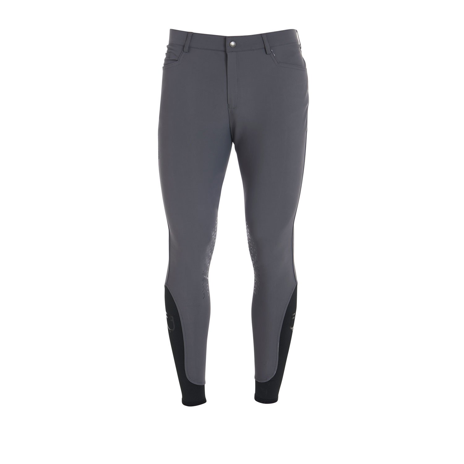 Equestro Reithose Caspar Kniebesatz Herren - Asphalt - Kleidergrösse Herren DE/IT: DE: 50 / IT: 56, Farbe: Asphalt