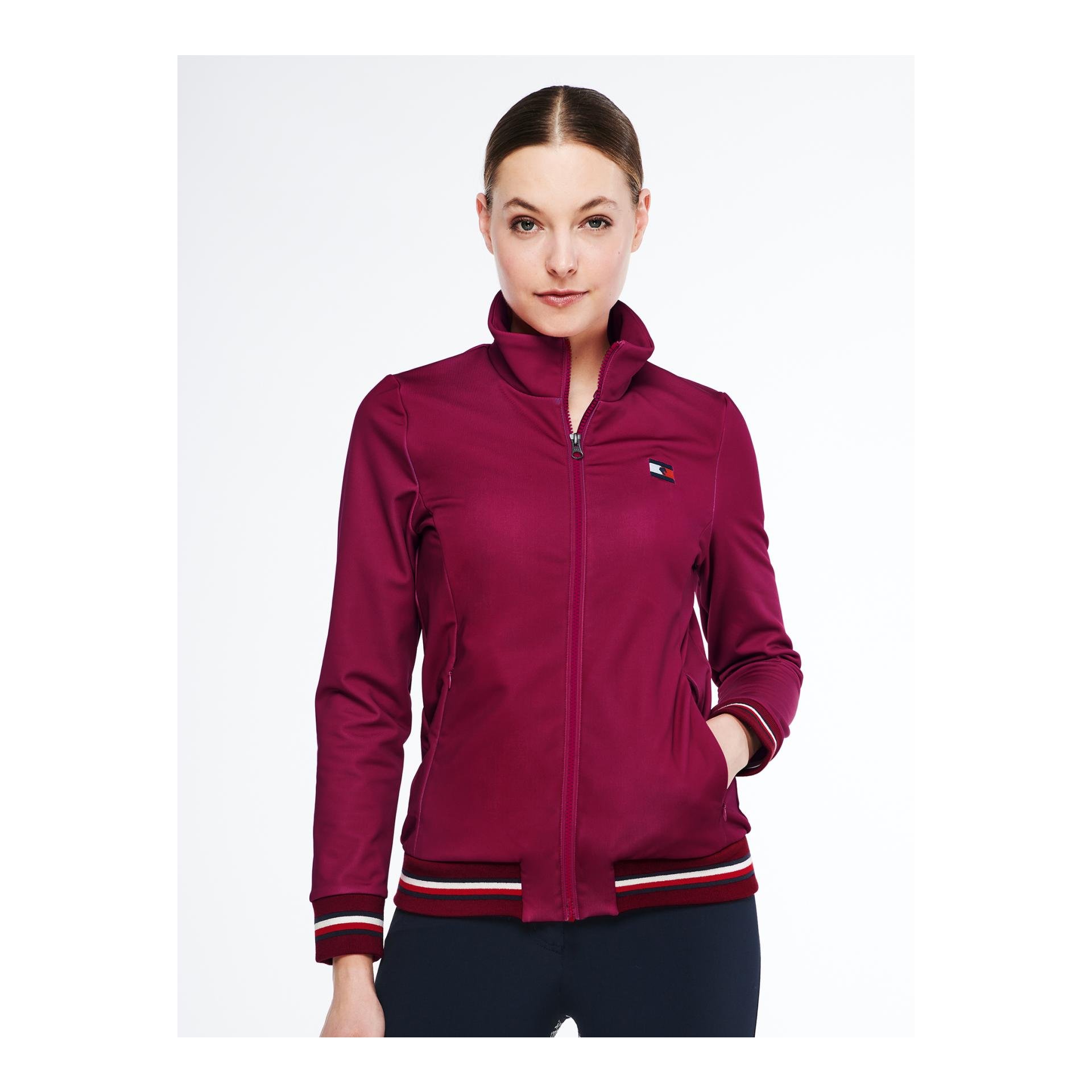 Tommy Hilfiger Equestrian Softshelljacke Performance Damen - Royal Berry - Farbe: Royal Berry, Grösse Bekleidung Damen: L