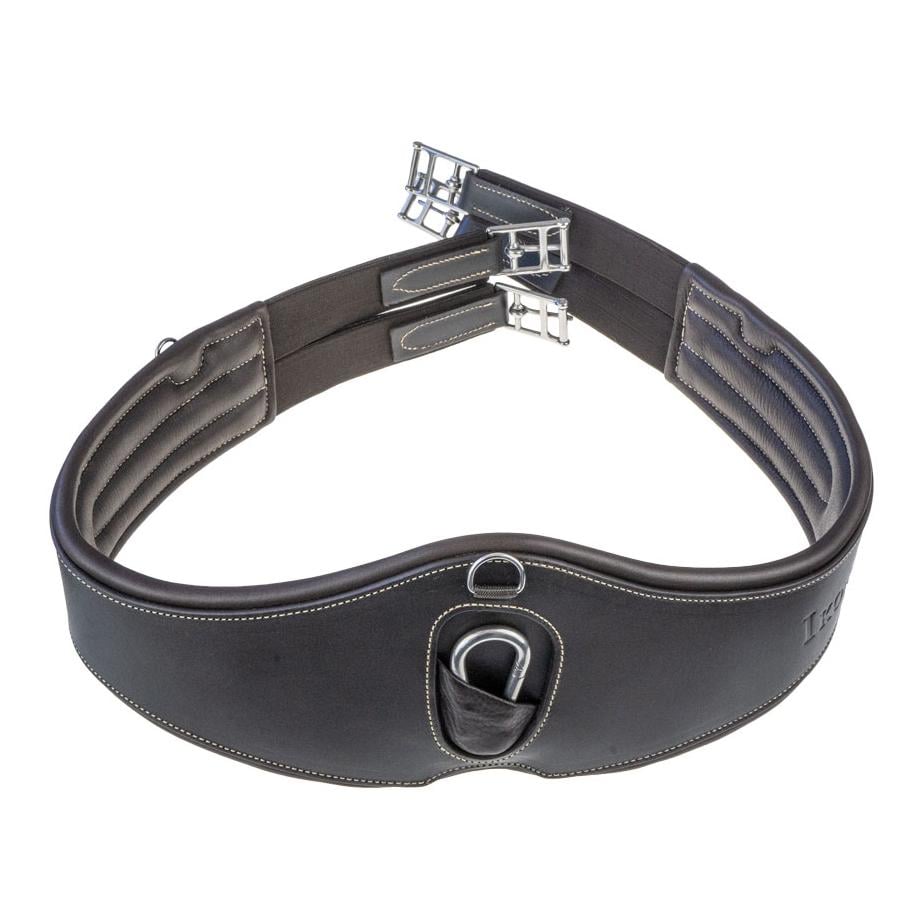 Ikonic Saddlery Anatomischer Sattelgurt Angel mit Karabiner - dunkelbraun