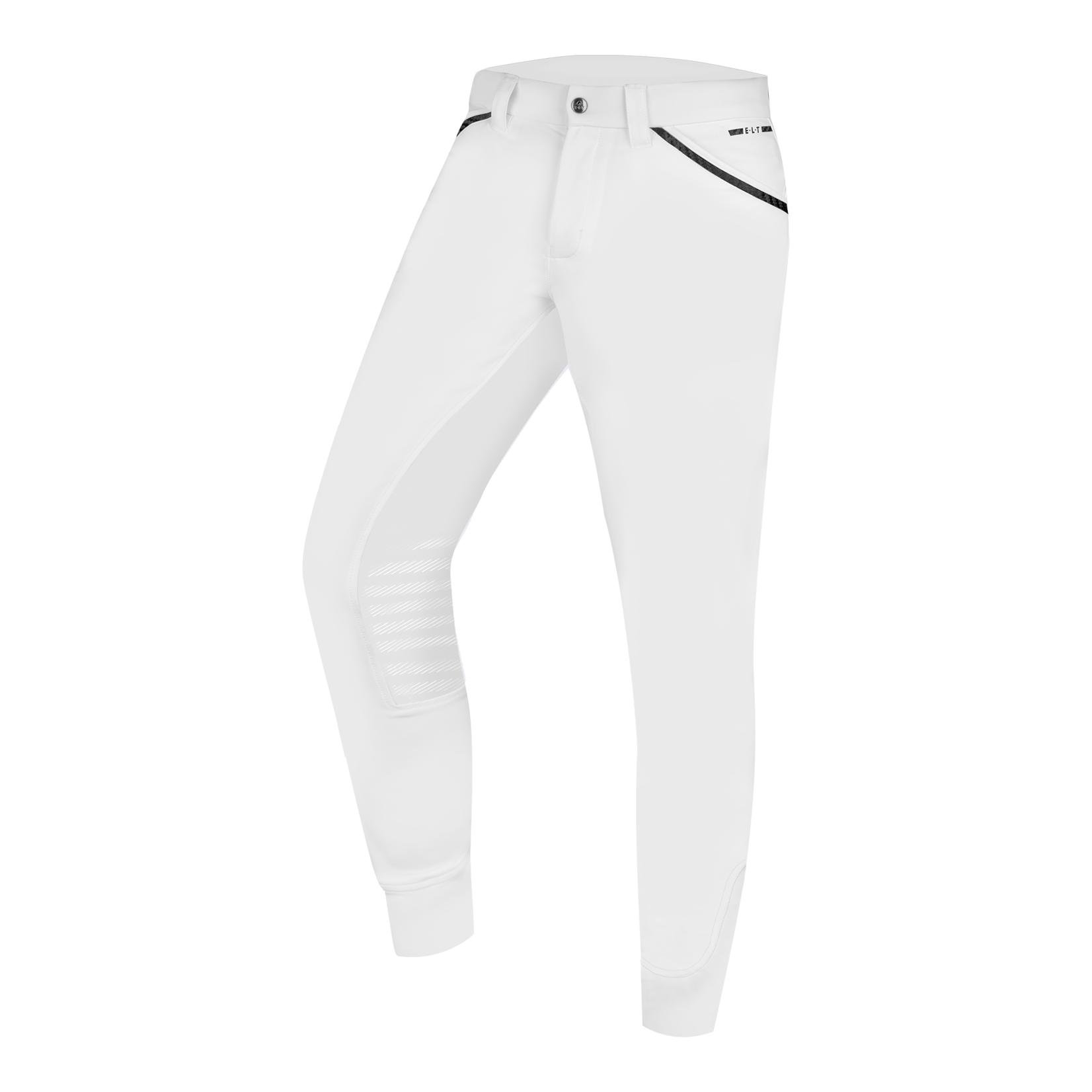 Elt Reithose Mailo Knie Silikon Herren - Weiss - Farbe: Weiss, Grösse Bekleidung Herren: 46