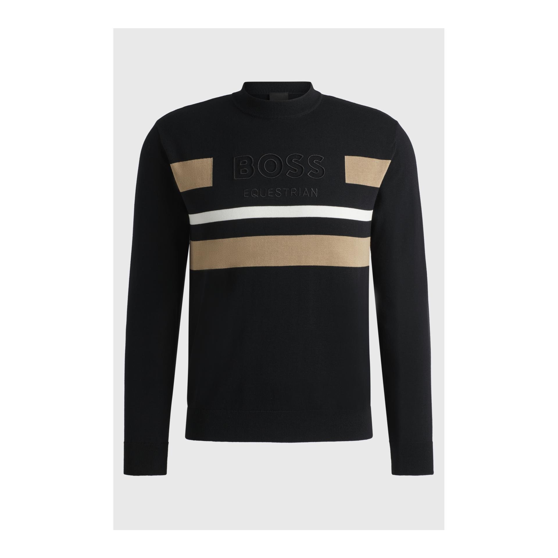 BOSS Equestrian Strickpullover Brad Herren - Black - Grösse Bekleidung Herren: M
