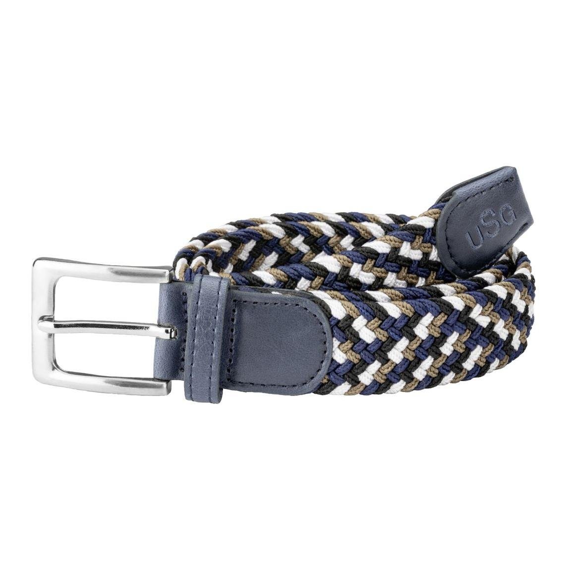 USG Gürtel Casual - marine/beige/weiss