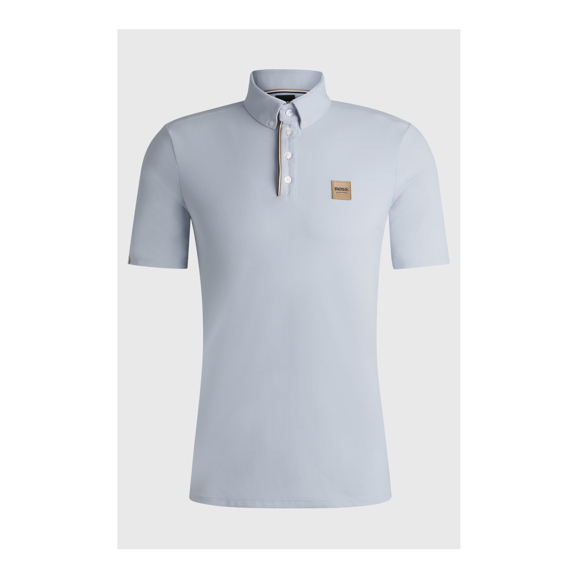 BOSS Equestrian Trainingsshirt Matt Herren - Pique Niagara - Farbe: Pique Niagara, Grösse Bekleidung Herren: L