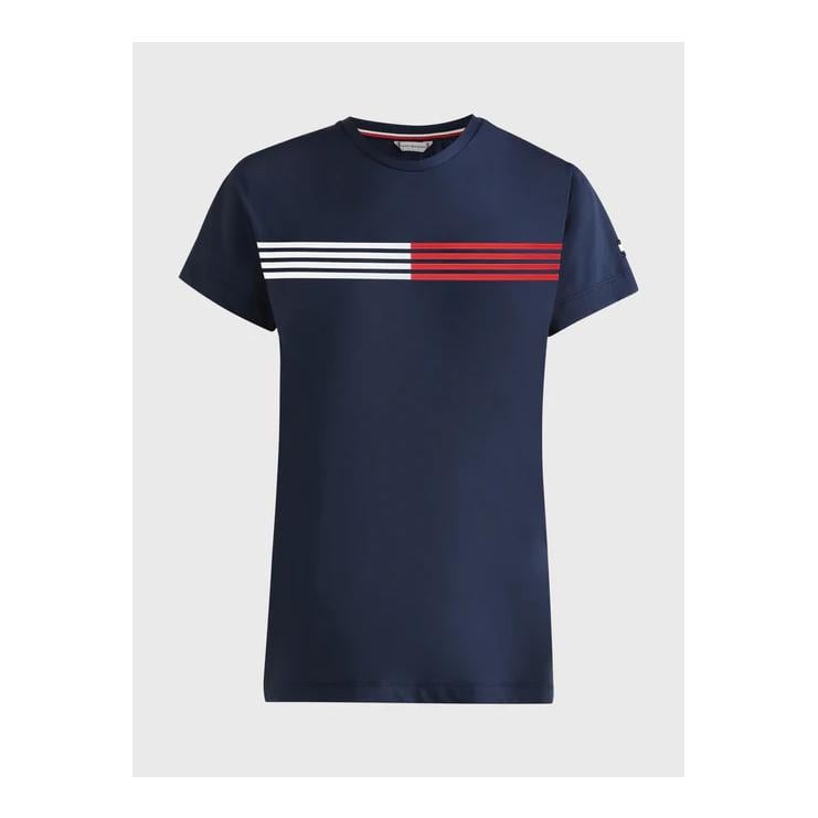 Tommy Hilfiger Equestrian T-Shirt Eco Performance Damen - Desert Sky - Grösse Bekleidung Damen: M