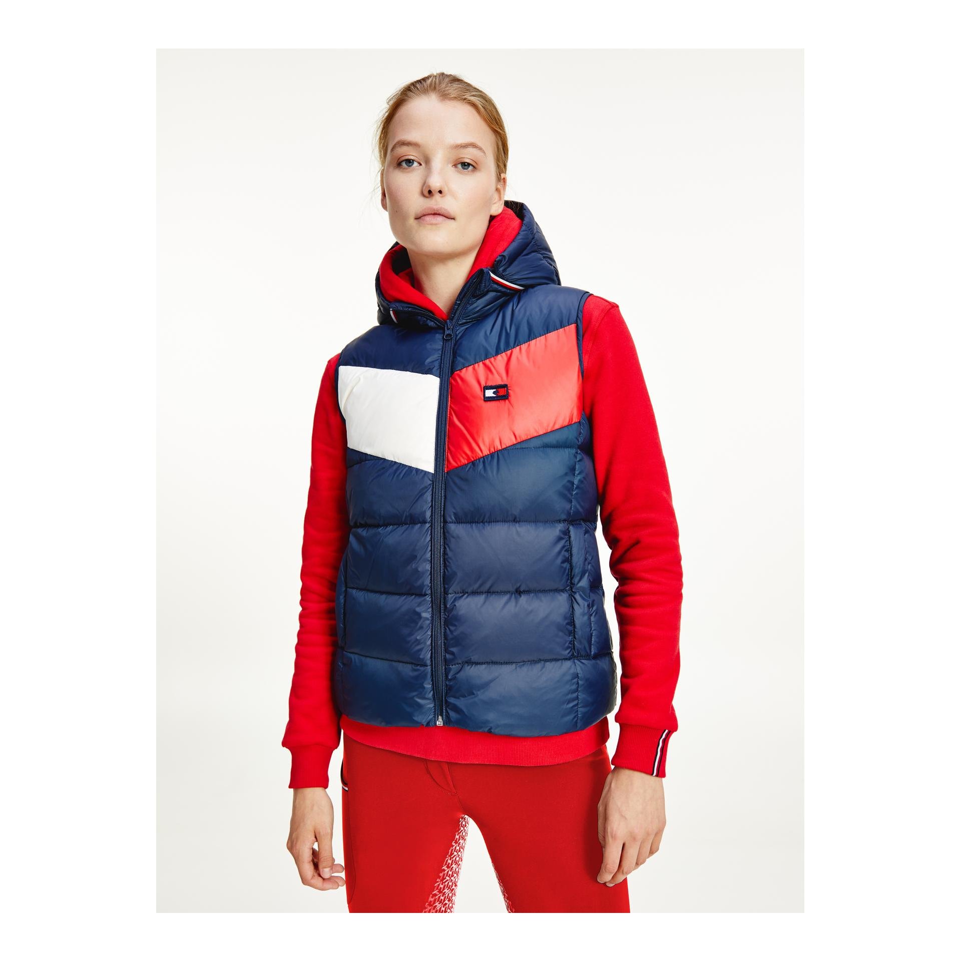 Tommy Hilfiger Equestrian Daunenweste TH Style Damen - Desert Sky - Grösse Bekleidung Damen: XXS