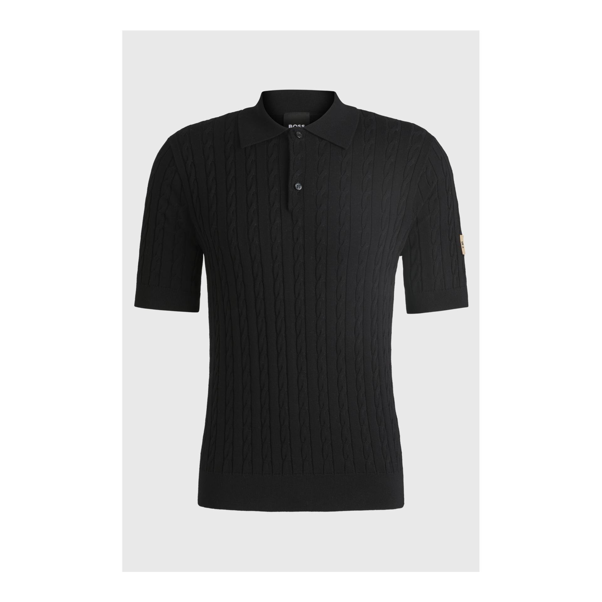 BOSS Equestrian Polo Strick Lewis Herren - Black - Grösse Bekleidung Herren: L