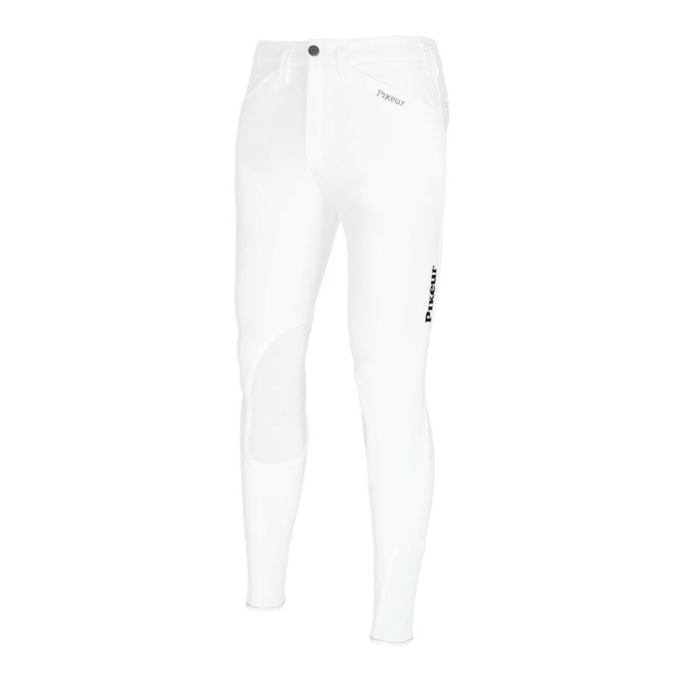 Pikeur Reithose Rodrigo Grip II Kniebesatz Herren - weiss Farbe: Weiss, Grösse Bekleidung Herren: 46