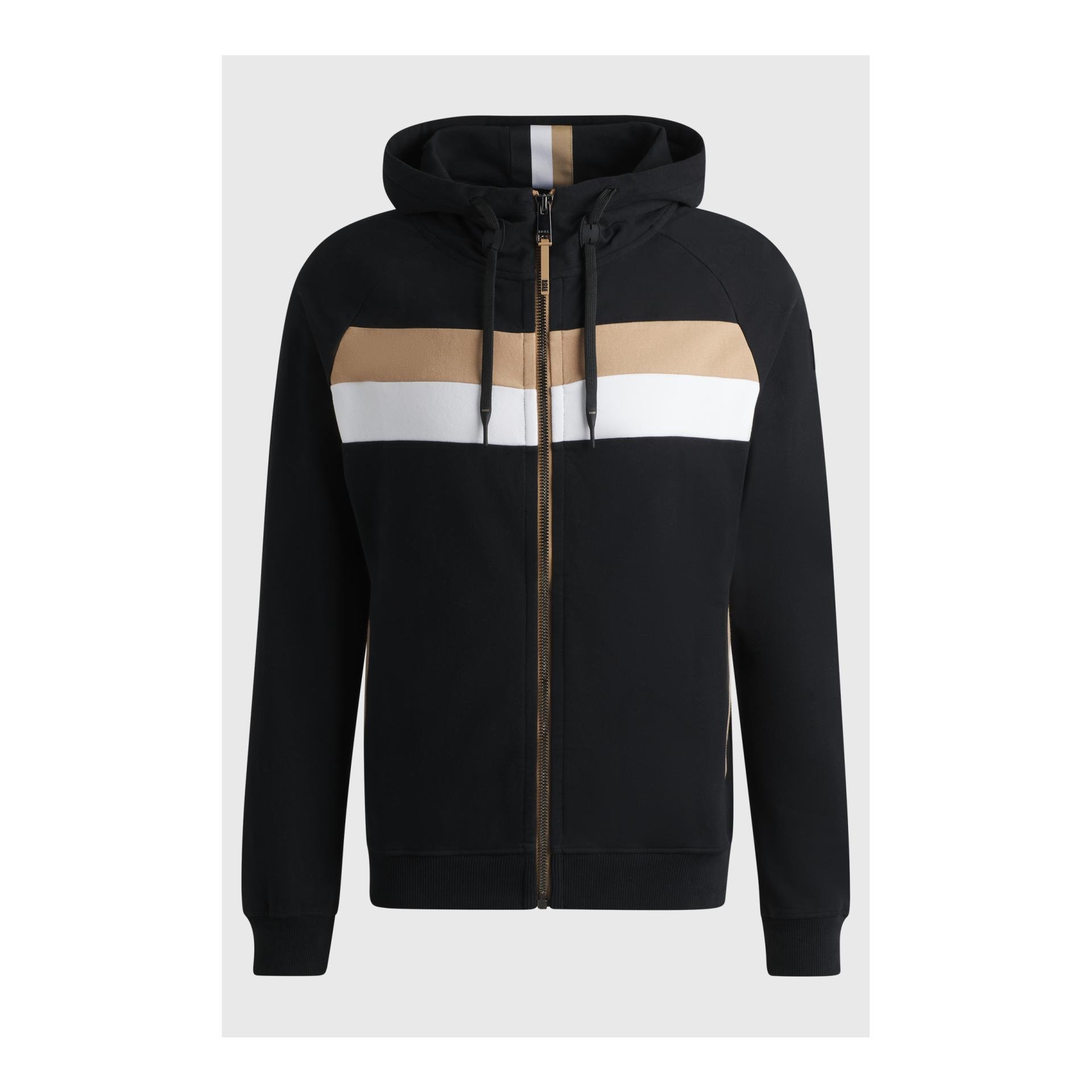 BOSS Equestrian Hoodie Zip River Herren - Black - Grösse Bekleidung Herren: M