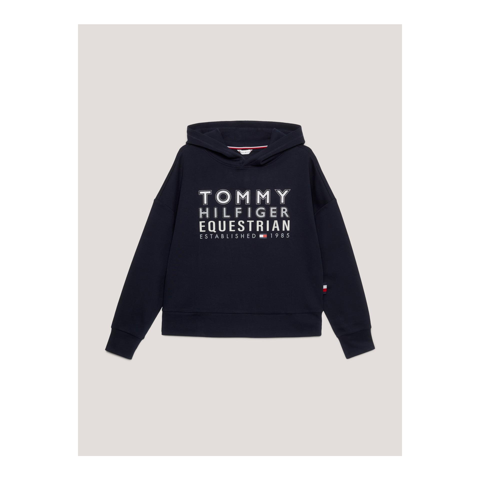Tommy Hilfiger Equestrian Hoodie Oversized Paris Damen - Desert Sky - Farbe: Desert Sky, Grösse: XS