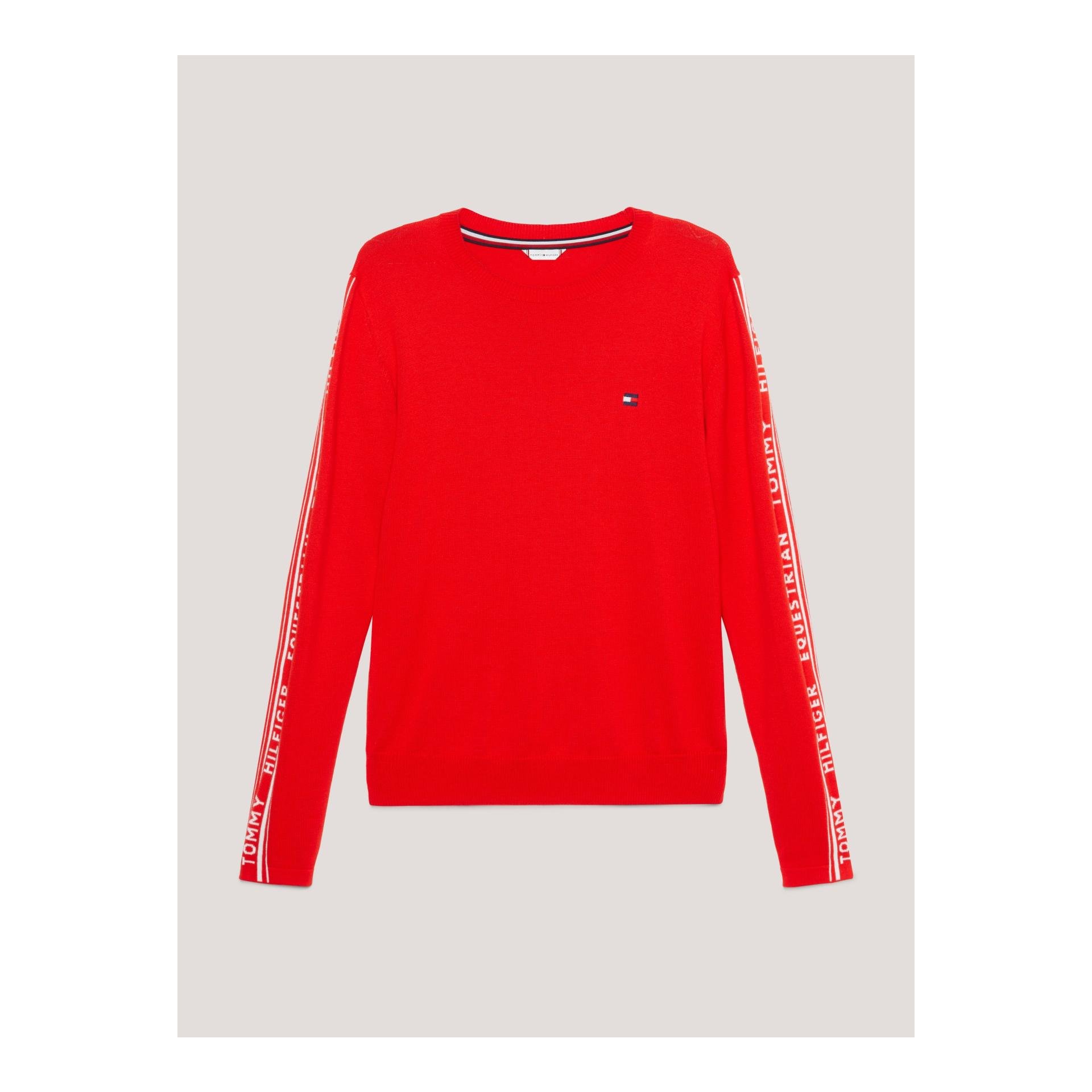 Tommy Hilfiger Equestrian Pullover Seattle Damen - Fierce Red - Grösse Bekleidung Damen: L, Farbe: Fierce Red