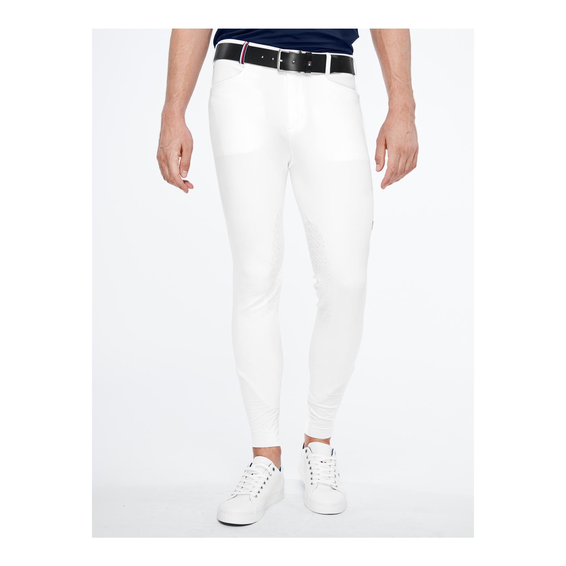 Tommy Hilfiger Equestrian Reithose Performance Kniegrip Herren - optic white Grösse Bekleidung Herren: L