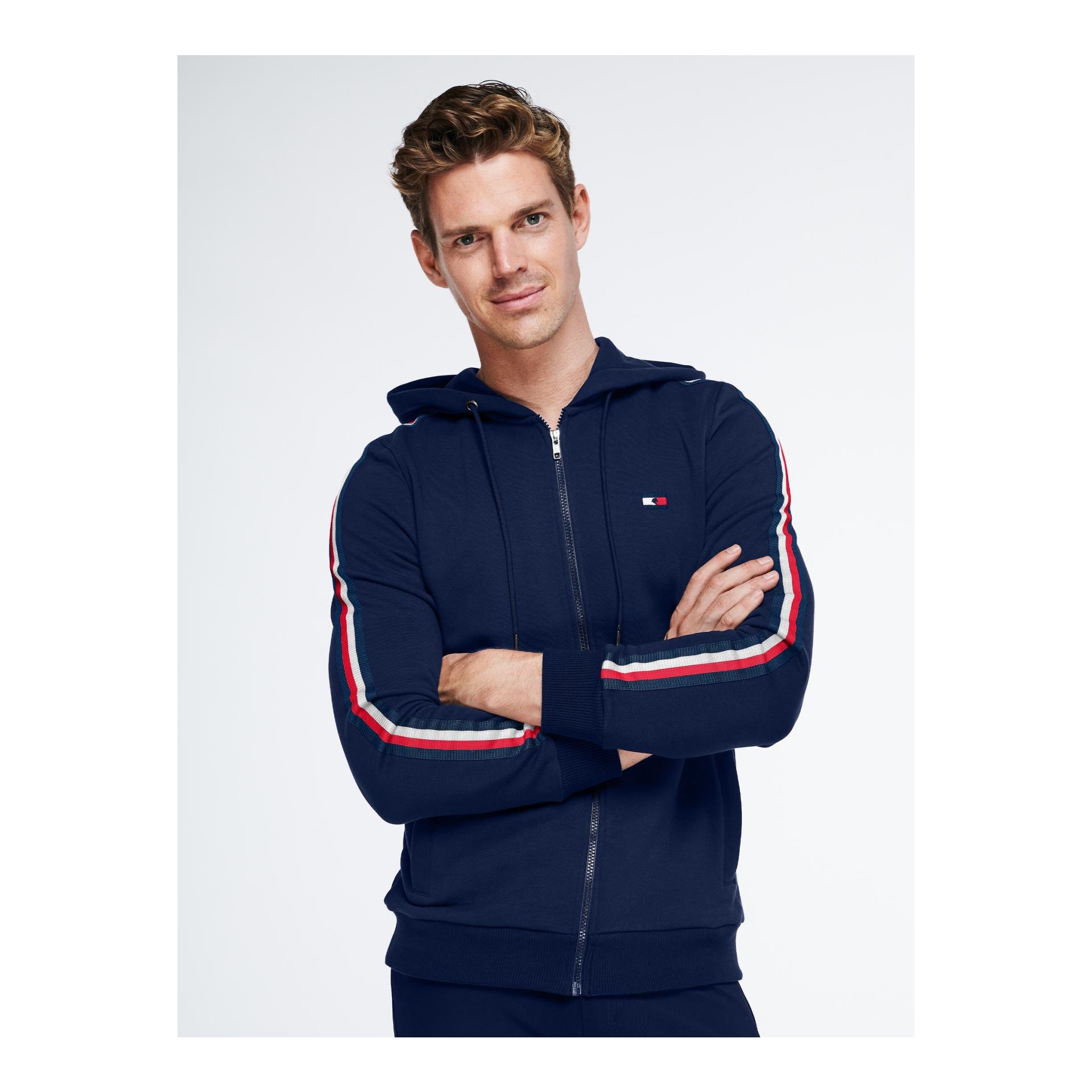 Tommy Hilfiger Equestrian Hoody Zip-thru Style Herren - desert sky Grösse Bekleidung Herren: S