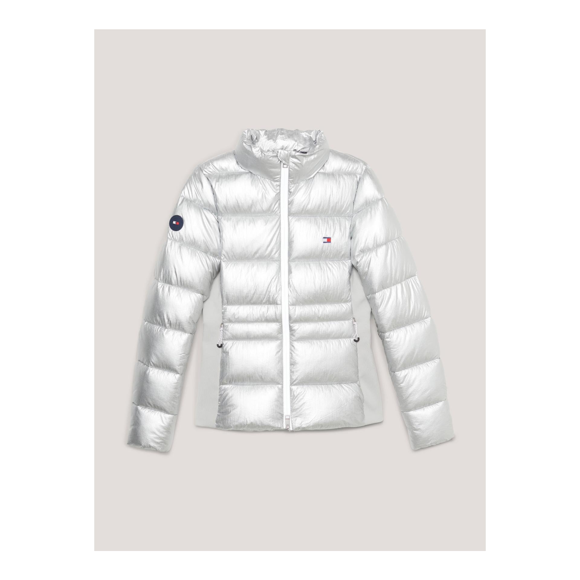 Tommy Hilfiger Equestrian Jacke Puffer Damen - Silver - Farbe: Silver, Grösse: XXS