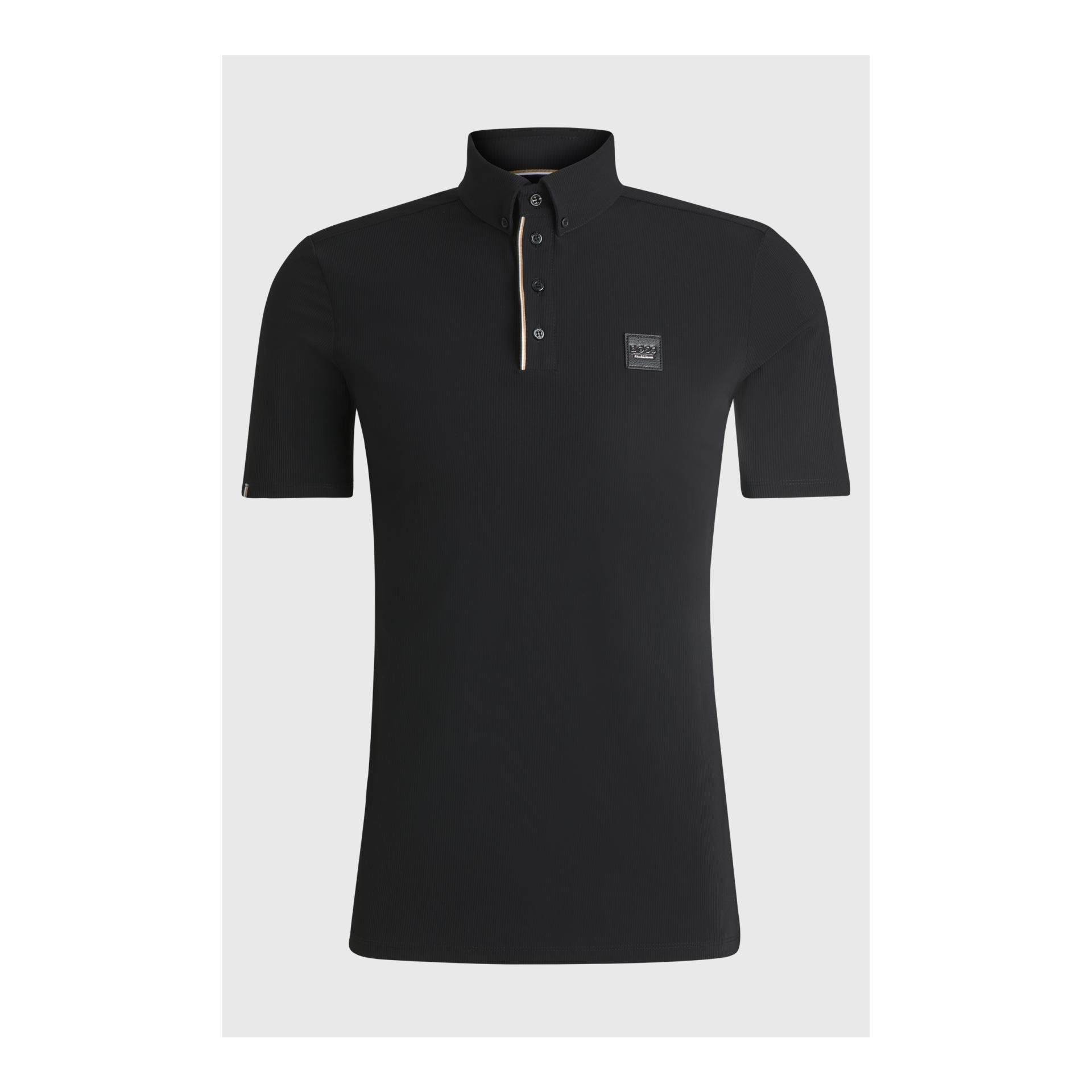 BOSS Equestrian Trainingsshirt Matt Herren - Stripes Black - Farbe: Stripes Black, Grösse Bekleidung Herren: M