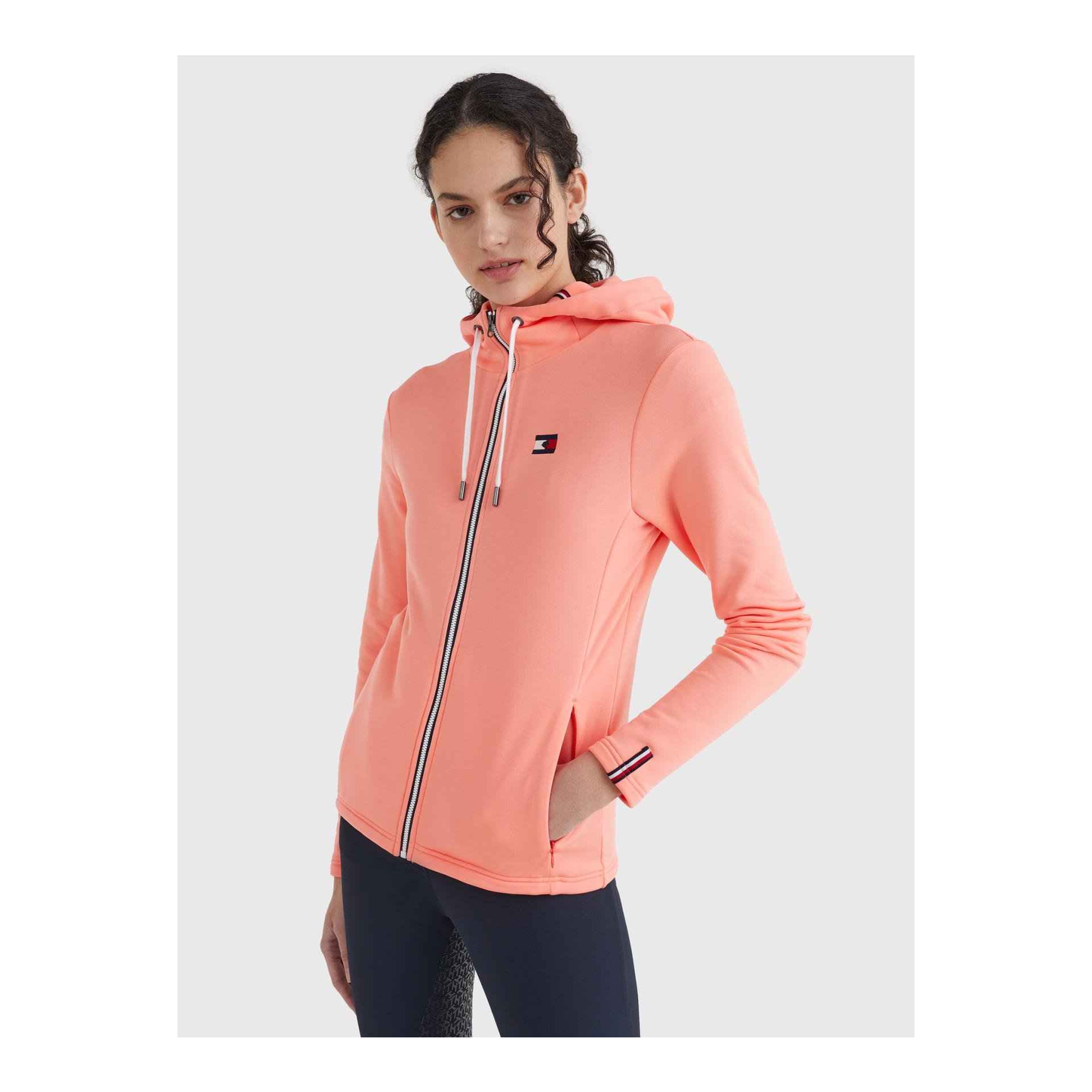 Tommy Hilfiger Equestrian Trainingsjacke Unicolor Damen - Coral Blossom - Farbe: Coral Blossom, Grösse Bekleidung Damen: XS