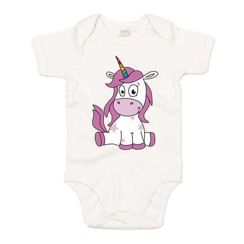 Schwesternuhr Baby-Body Einhorn