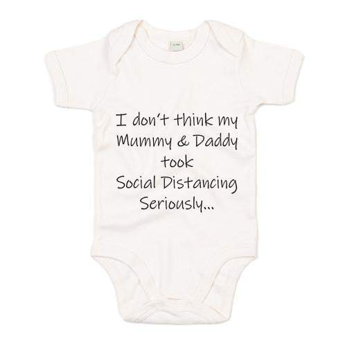 Schwesternuhr Baby-Body Social Distancing