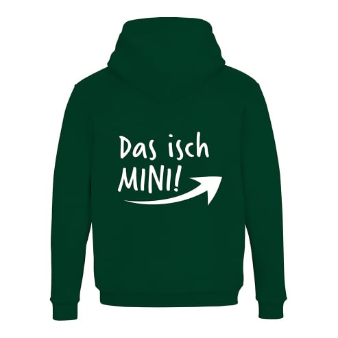 Schwesternuhr Hoodie mit Zipper Das isch Mini Unisex Grösse: M, Farbe: Grün
