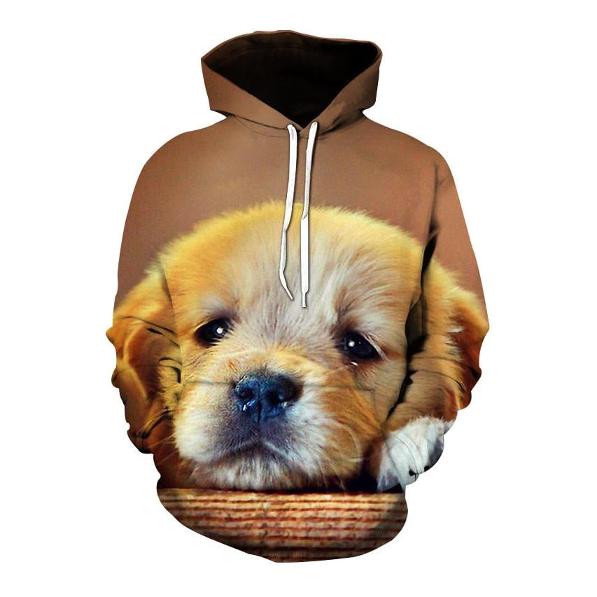 Schwesternuhr 3D Hooded Pullover Puppy Face Unisex