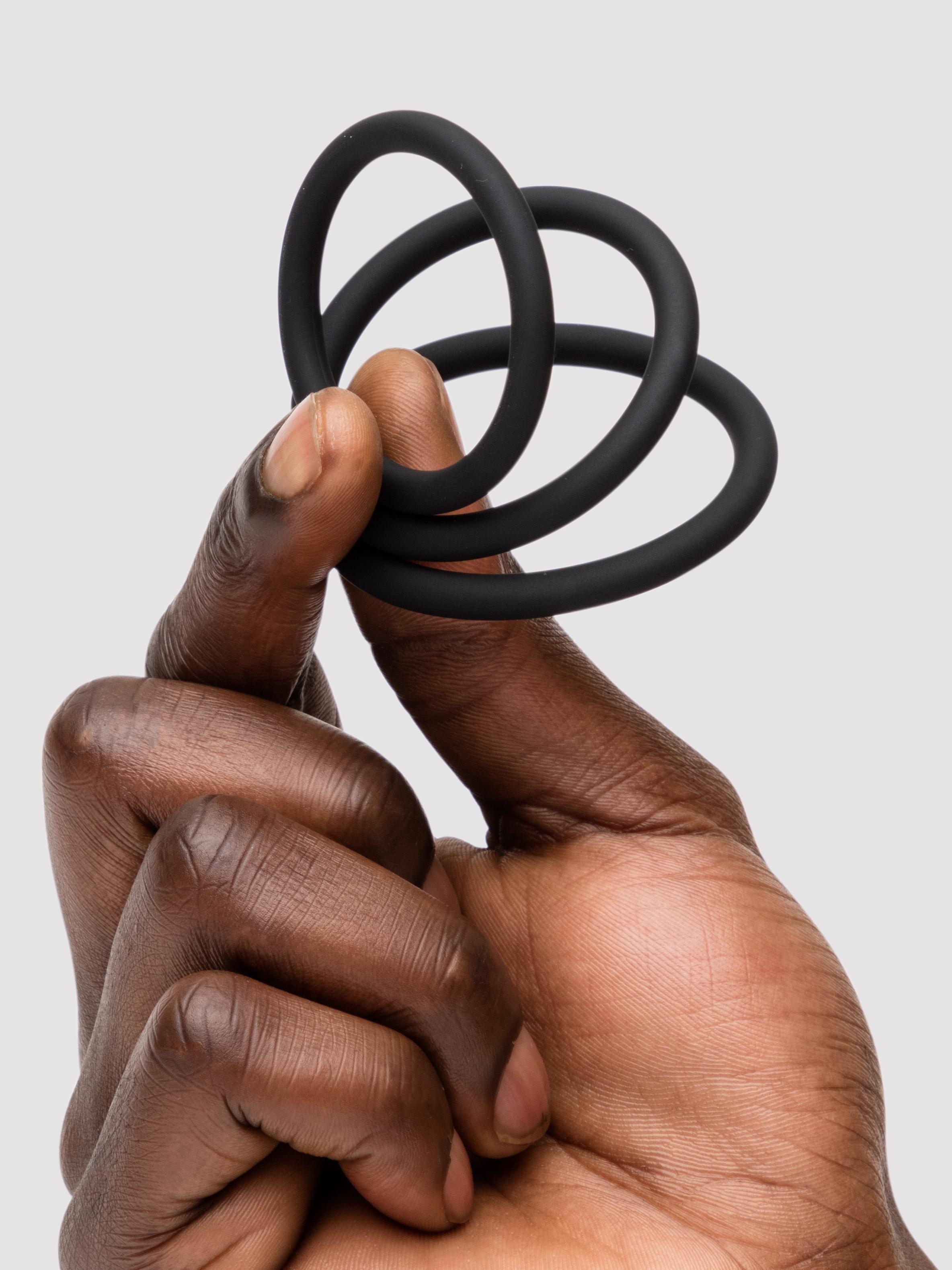 Lovehoney Get Hard Penisring-set (3er-pack), Schwarz - Amorana