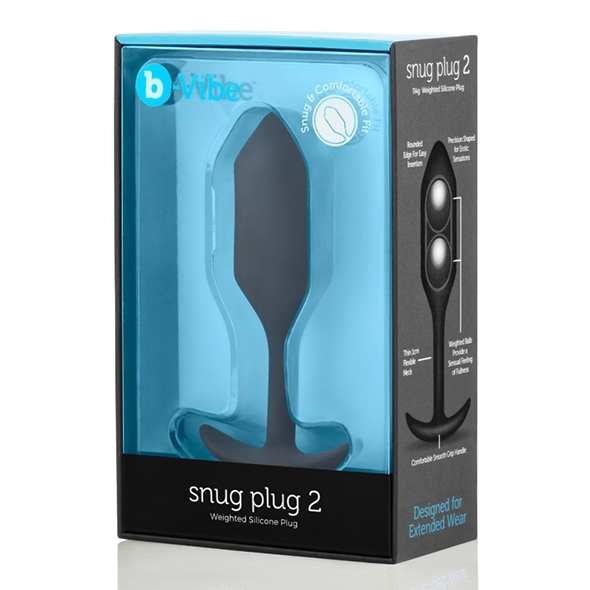 B-vibe Snug Plug 02 Anal Plug, Anfängergeeignet, Schwarz - Amorana