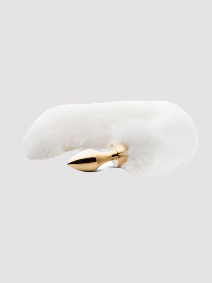Easytoys Fox Tail Anal Plug, Anfängergeeignet, Weiss - Amorana
