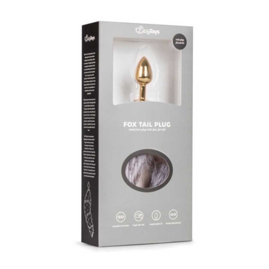 Easytoys Fox Tail Anal Plug, Anfängergeeignet, Gold - Amorana